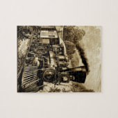 Locomotief van  stuurmachinemotor legpuzzel (Horizontaal)