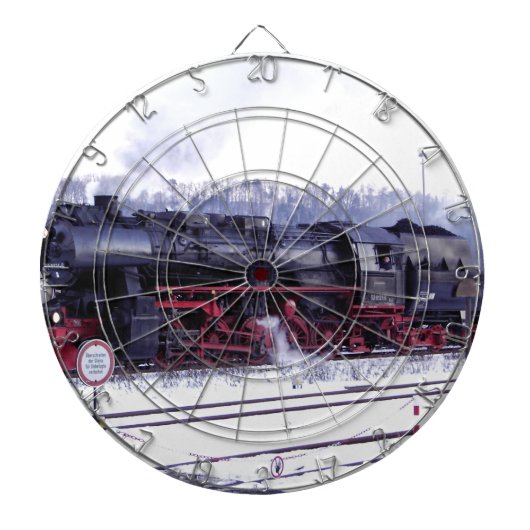 locomotief voor de stoomtrein dartbord (Voorkant)