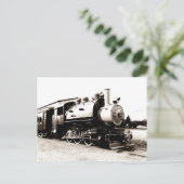 locomotief voor een stoomtrein briefkaart (Staand voorkant)