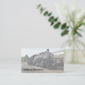 locomotief voor een  stoomtrein visitekaartje (Staand voorkant)