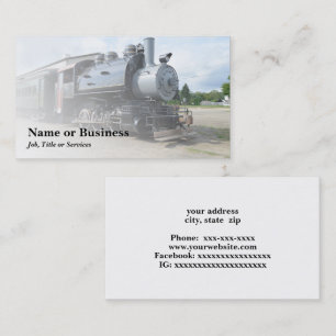 locomotief voor een  stoomtrein visitekaartje