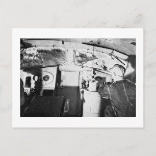  locomotiefingenieur in de cabine briefkaart