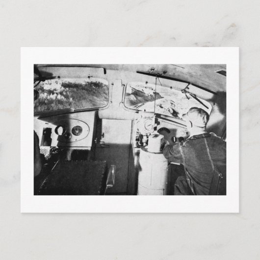  locomotiefingenieur in de cabine briefkaart (Voorkant)
