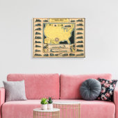 Locomotiefkaart van de Verenigde Staten Canvas Afdruk (Insitu (Woonkamer))