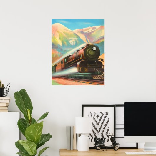 Locomotiefmotor Poster (Thuiskantoor)