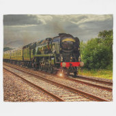 Locomotieftrein Fleece Deken (Voorkant (Horizontaal))