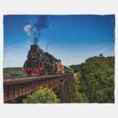 Locomotieftrein Fleece Deken (Voorkant (Horizontaal))