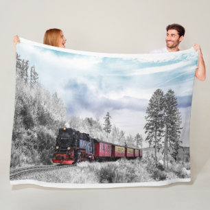 Locomotieftrein Fleece Deken