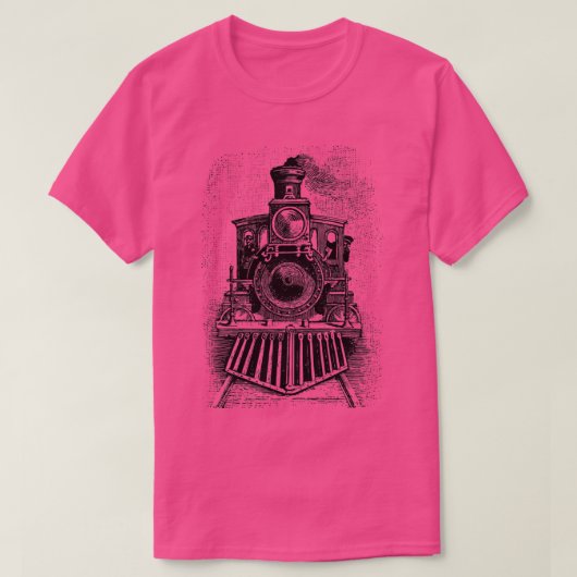  locomotieftrein naar voren gericht t-shirt (Design voorkant)