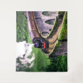 Locomotieftrein op brug wandkleed (Voorkant)