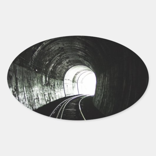 Locomotieftunnel Ovale Sticker (Voorkant)