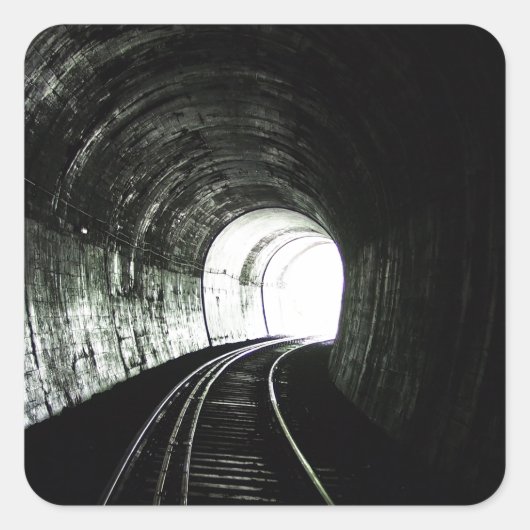 Locomotieftunnel Vierkante Sticker (Voorkant)
