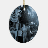 Locomotieven, dames, rosieën, Eerste Wereldoorlog Keramisch Ornament (Rechts)