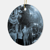 Locomotieven, dames, rosieën, Eerste Wereldoorlog Keramisch Ornament (Links)