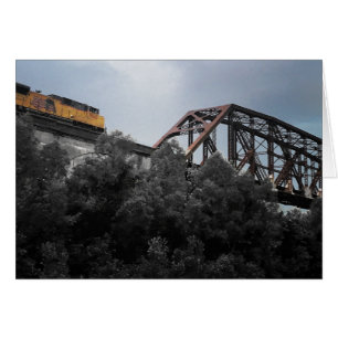 locomotieven die de brug over de thebes oversteken