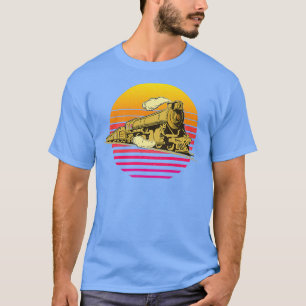 locomotieven met oprolmechanisme en bestuurder t-shirt