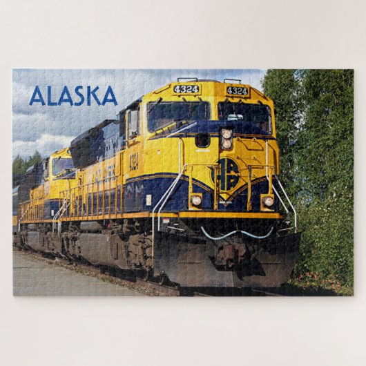locomotieven van railauto's van Alaska Legpuzzel (Horizontaal)