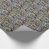 Locomotieven voor het oppakken van papiertreinen cadeaupapier (Hoek)