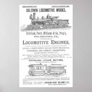 Locomotieven voor rollend materieel voor spoor- en poster