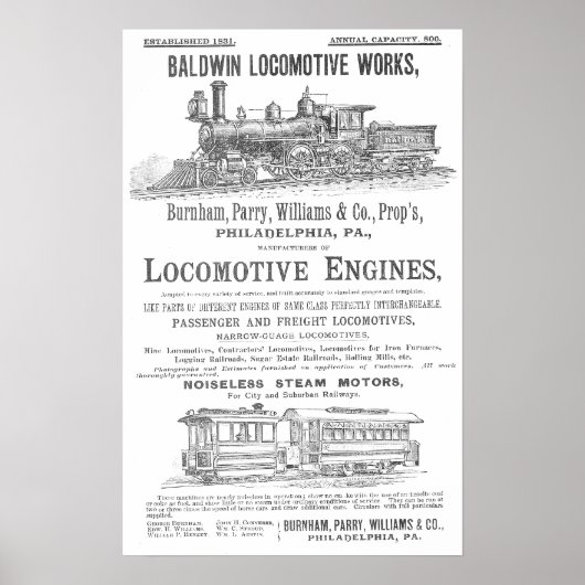 Locomotieven voor rollend materieel voor spoor- en poster (Voorkant)