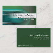 Locomotion Business Card-sjabloon (blauwgroen) Visitekaartje (Voorkant / Achterkant)