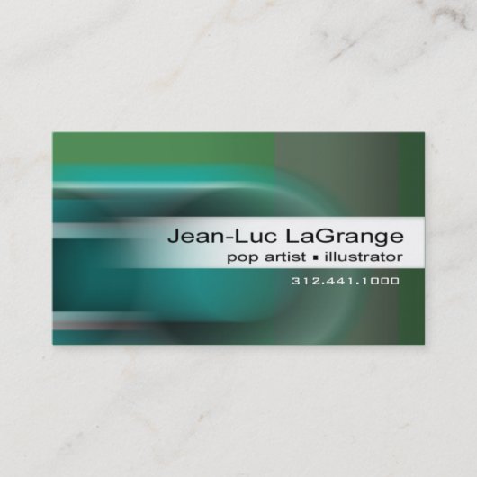 Locomotion Business Card-sjabloon (blauwgroen) Visitekaartje (Voorkant)