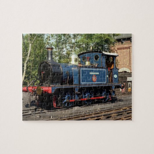 Locomotive Bluebell Train Jigzaag Puzzle Legpuzzel (Horizontaal)