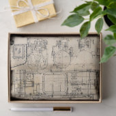 Locomotive Love Tissuepapier (Geschenk)