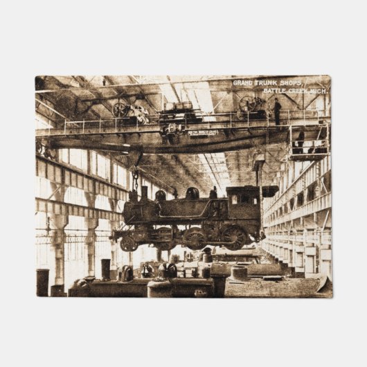 Locomotive Works Battle Creek Michigan Grand Trunk Deurmat (Voorkant)