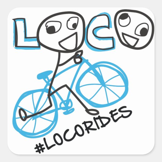LOCORides-sticker Vierkante Sticker (Voorkant)