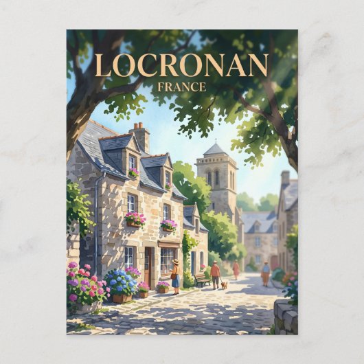Locronan Frankrijk Briefkaart (Voorkant)