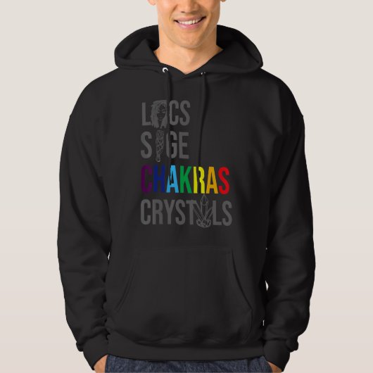 Locs Sage Chakras Crystals Black History Maand Afr Hoodie (Voorkant)