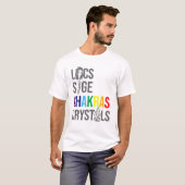 Locs Sage Chakras Crystals Black History Maand Afr T-shirt (Voorkant volledig)