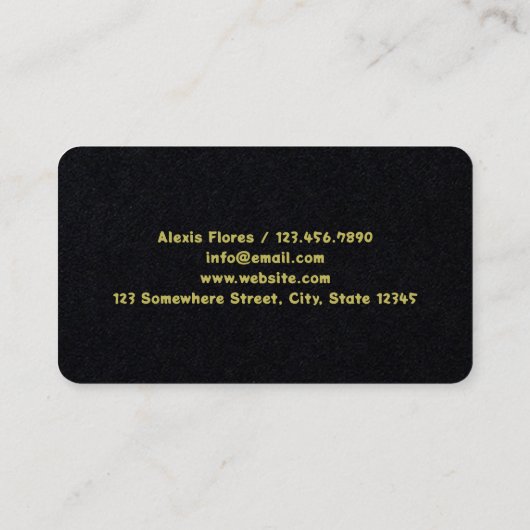 Loctician Dreadlocks Styling Visitekaartje (Achterkant)