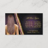 Loctician Hair Braider Salon Braids Visitekaartje (Achterkant)