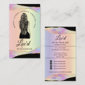 Loctitian & Loc Stylist Beauty Salon Rainbow Holo Visitekaartje (Voorkant / Achterkant)