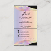 Loctitian & Loc Stylist Beauty Salon Rainbow Holo Visitekaartje (Achterkant)