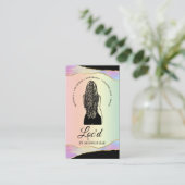 Loctitian & Loc Stylist Beauty Salon Rainbow Holo Visitekaartje (Staand voorkant)