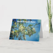 Locust Flower Blossom Personalized Birthday Kaart (Voorkant)