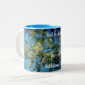 Locust Flower Blossoms Personalized Tweekleurige Koffiemok (Voorkant links)