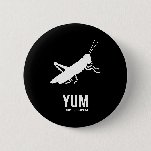 Locust John The Baptist Funny Christian New Testam Ronde Button 5,7 Cm (Voorkant)