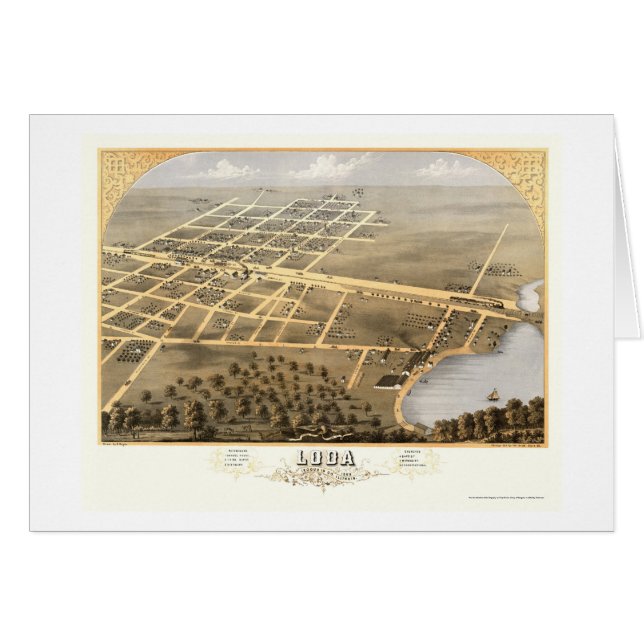Loda, IL Panorama Map - 1869 (Voorkant Horizontaal)