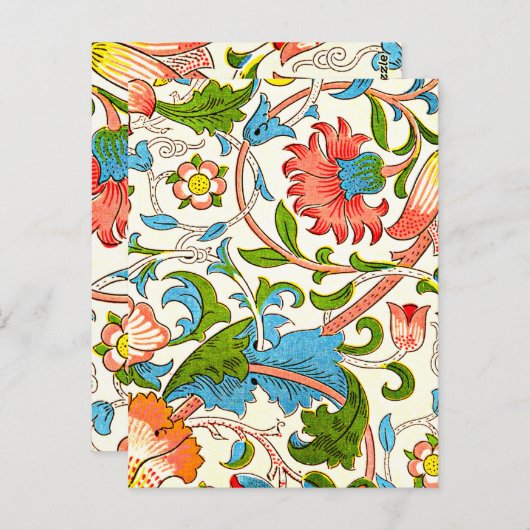 Lodden, kleurrijk  patroon briefkaart (Voorkant / Achterkant)