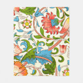 Lodden, kleurrijk  patroon van William Morris Fleece Deken (Voorkant)