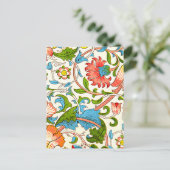 Lodden, kleurrijk vintage patroon briefkaart (Staand voorkant)