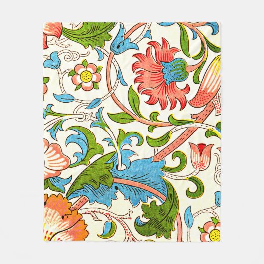 Lodden, kleurrijk vintage patroon van William Morr Fleece Deken (Voorkant)