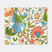 Lodden, kleurrijk vintage patroon van William Morr Fleece Deken (Voorkant (Horizontaal))