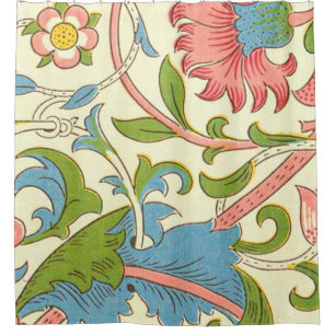 Lodden Pattern (1884) door William Morris Douchegordijn