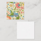 Lodden Pattern (1884) van William Morris Vierkante Visitekaartje (Voorkant / Achterkant)