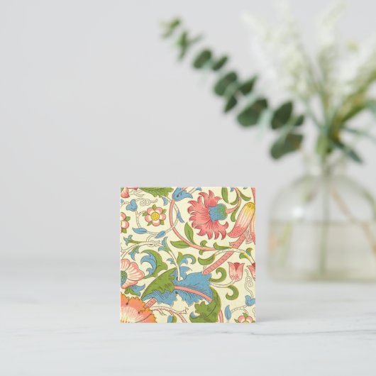 Lodden Pattern (1884) van William Morris Vierkante Visitekaartje (Staand voorkant)